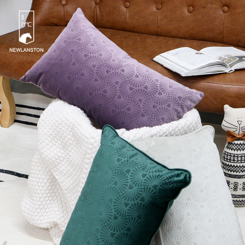 50*30cm Taie d'oreiller de jet violet décoration de canapé housse de coussin salon taie d'oreiller