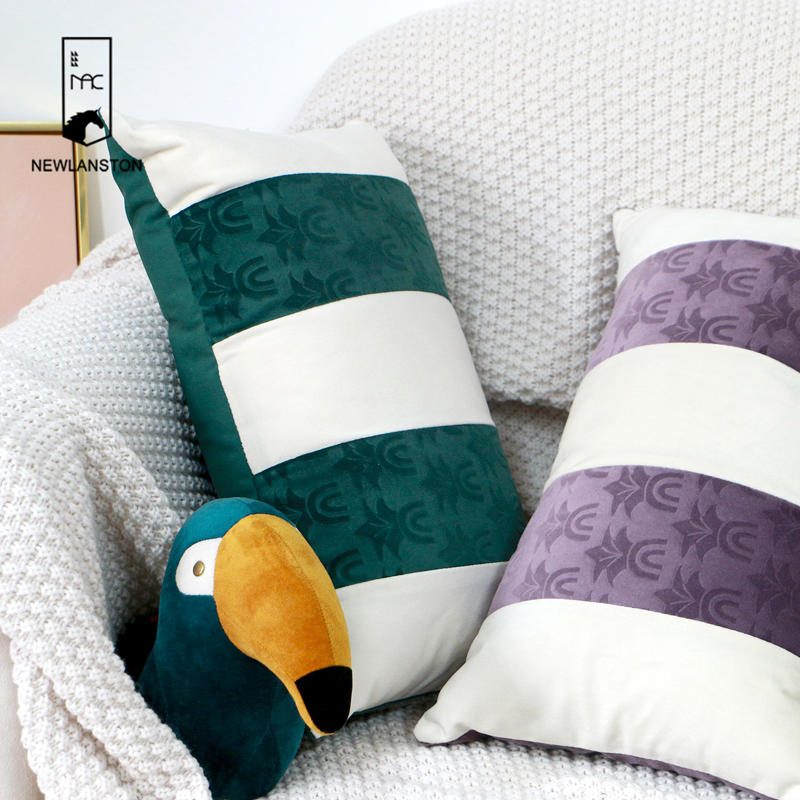 Taie d'oreiller de 50*30cm, vert foncé et blanc, pour la décoration de canapé, housse de coussin, taie d'oreiller de salon